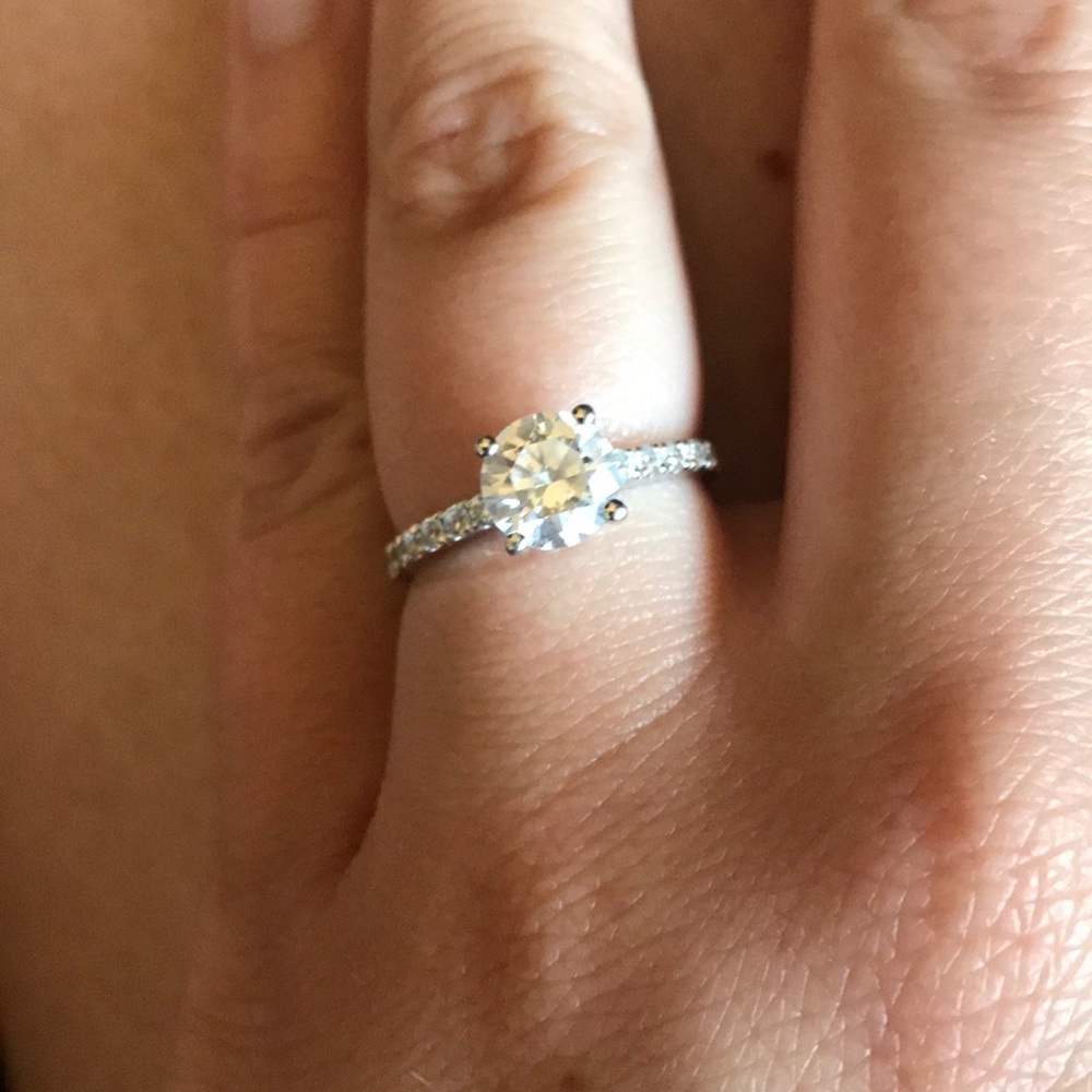 14K QCD engagement ring